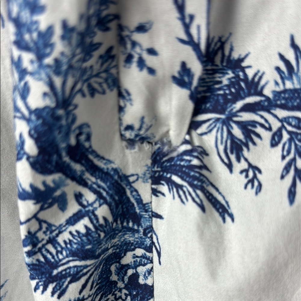 Cara Cara Blue and White Floral Tiered Maxi Dress with Puff Sleeves - Picture 8 of 10